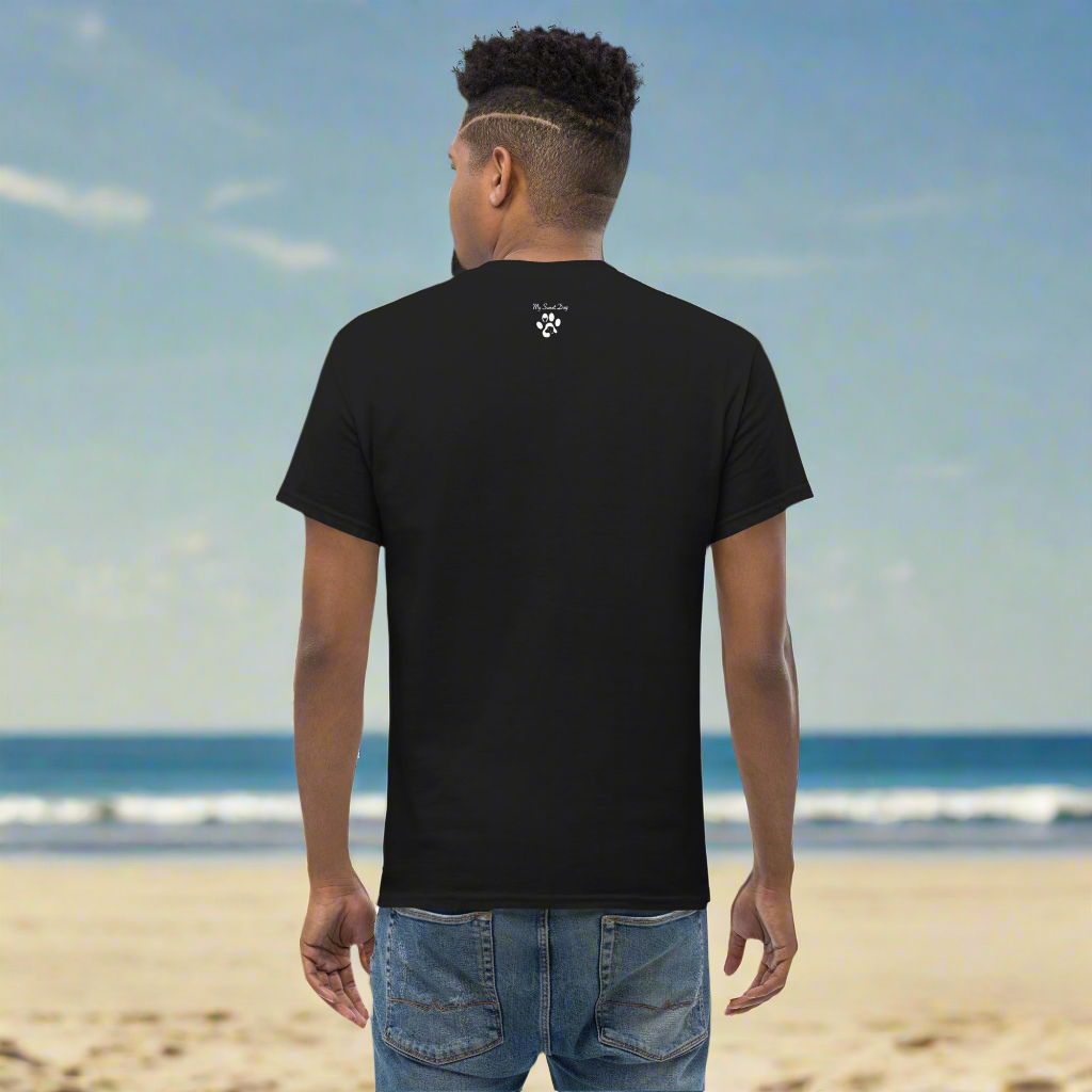 T-shirt foncé Dogdad brodé Blanc
