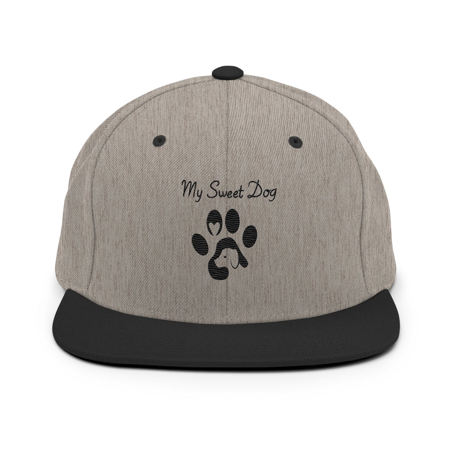 Casquette Plate My Sweet Dog brodé Noir