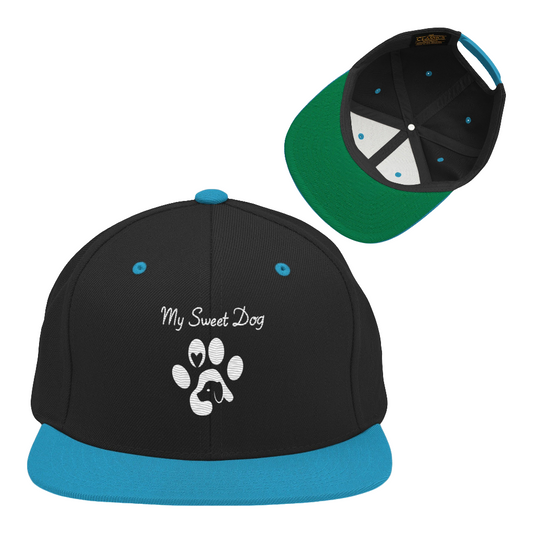 Casquette Plate My Sweet Dog brodé Blanc