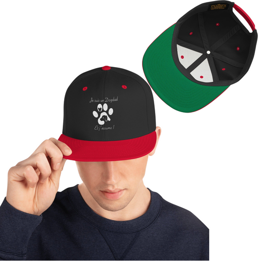 Casquette Plate Dogdad brodé Blanc