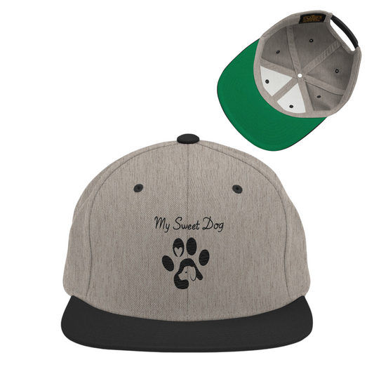 Casquette Plate My Sweet Dog brodé Noir