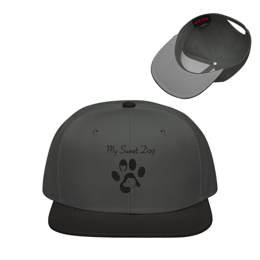 Casquette Plate My Sweet Dog brodé Noir